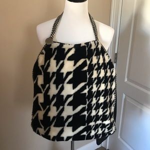 Stella McCartney Falabella FauxFur Houndstooth Bag